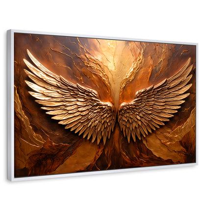 Cuadros Decorativos Canvas Revolution | Alas Angel Divino | Rectangular | Portada | Marco Blanco