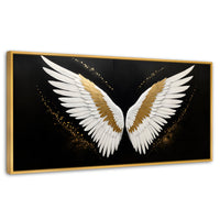 Cuadros Decorativos Canvas Revolution | Alas Angel Eleganza | Panoramico | Portada | Marco Madera