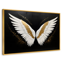 Cuadros Decorativos Canvas Revolution | Alas Angel Eleganza | Rectangular | Portada | Marco Dorado