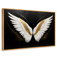 Cuadros Decorativos Canvas Revolution | Alas Angel Eleganza | Rectangular | Portada | Marco Madera
