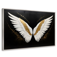 Cuadros Decorativos Canvas Revolution | Alas Angel Eleganza | Rectangular | Portada | Marco Plateado