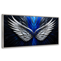 Cuadros Decorativos Canvas Revolution | Alas Angel Energia | Panoramico | Portada | Marco Blanco
