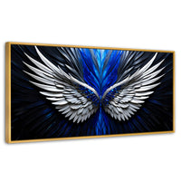 Cuadros Decorativos Canvas Revolution | Alas Angel Energia | Panoramico | Portada | Marco Madera