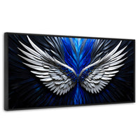 Cuadros Decorativos Canvas Revolution | Alas Angel Energia | Panoramico | Portada | Marco Plateado