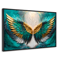 Cuadros Decorativos Canvas Revolution | Alas Angel Eternas | Rectangular | Portada | Marco Negro
