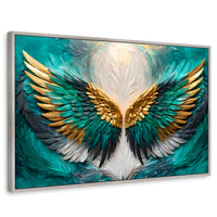 Cuadros Decorativos Canvas Revolution | Alas Angel Eternas | Rectangular | Portada | Marco Plateado