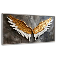 Cuadros Decorativos Canvas Revolution | Alas Angel Eterno | Panoramico | Portada | Marco Blanco