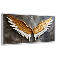 Cuadros Decorativos Canvas Revolution | Alas Angel Eterno | Panoramico | Portada | Marco Dorado