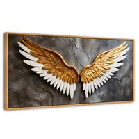 Cuadros Decorativos Canvas Revolution | Alas Angel Eterno | Panoramico | Portada | Marco Negro