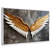 Cuadros Decorativos Canvas Revolution | Alas Angel Eterno | Rectangular | Portada | Marco Blanco