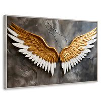 Cuadros Decorativos Canvas Revolution | Alas Angel Eterno | Rectangular | Portada | Marco Plateado