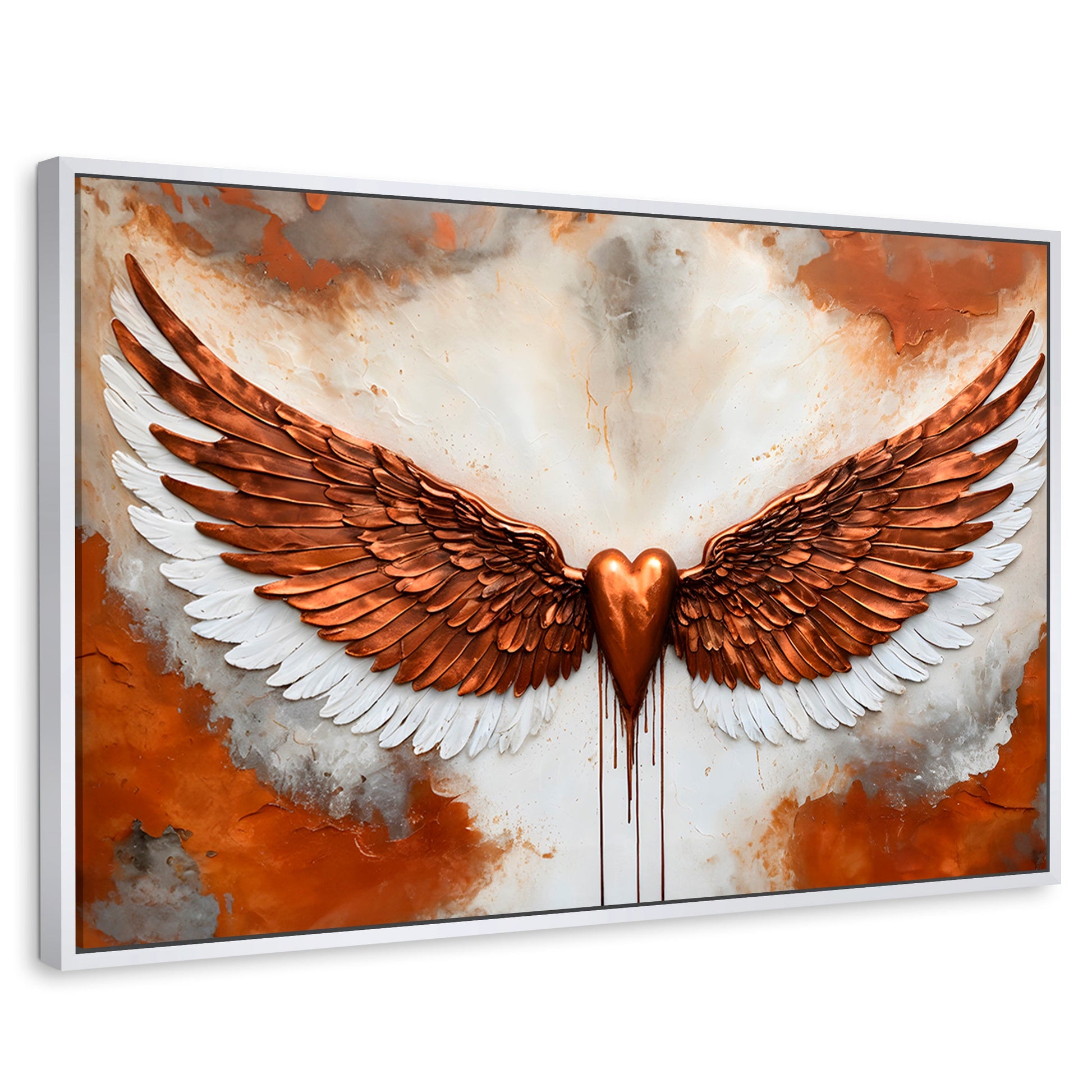 Cuadros Decorativos Canvas Revolution | Alas Angel Fuerza | Rectangular | Portada | Marco Blanco