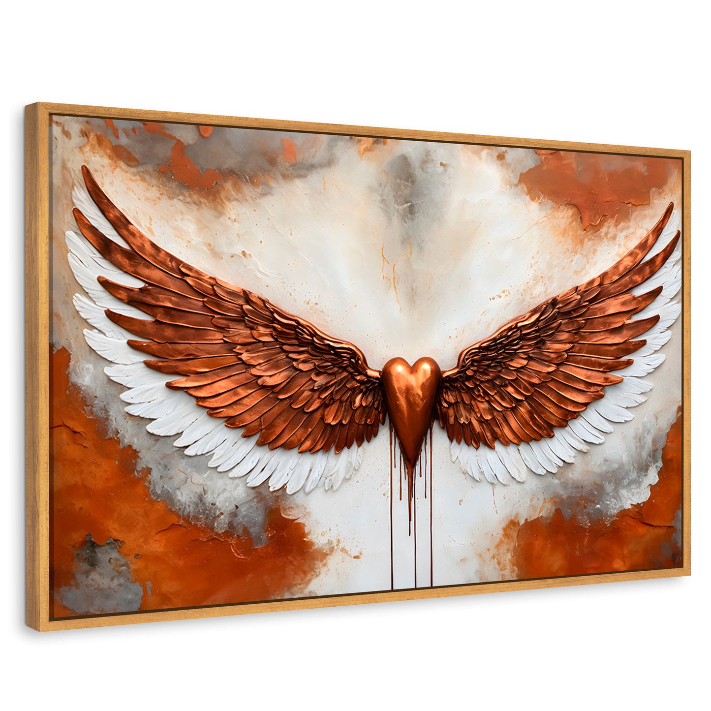 Cuadros Decorativos Canvas Revolution | Alas Angel Fuerza | Rectangular | Portada | Marco Madera