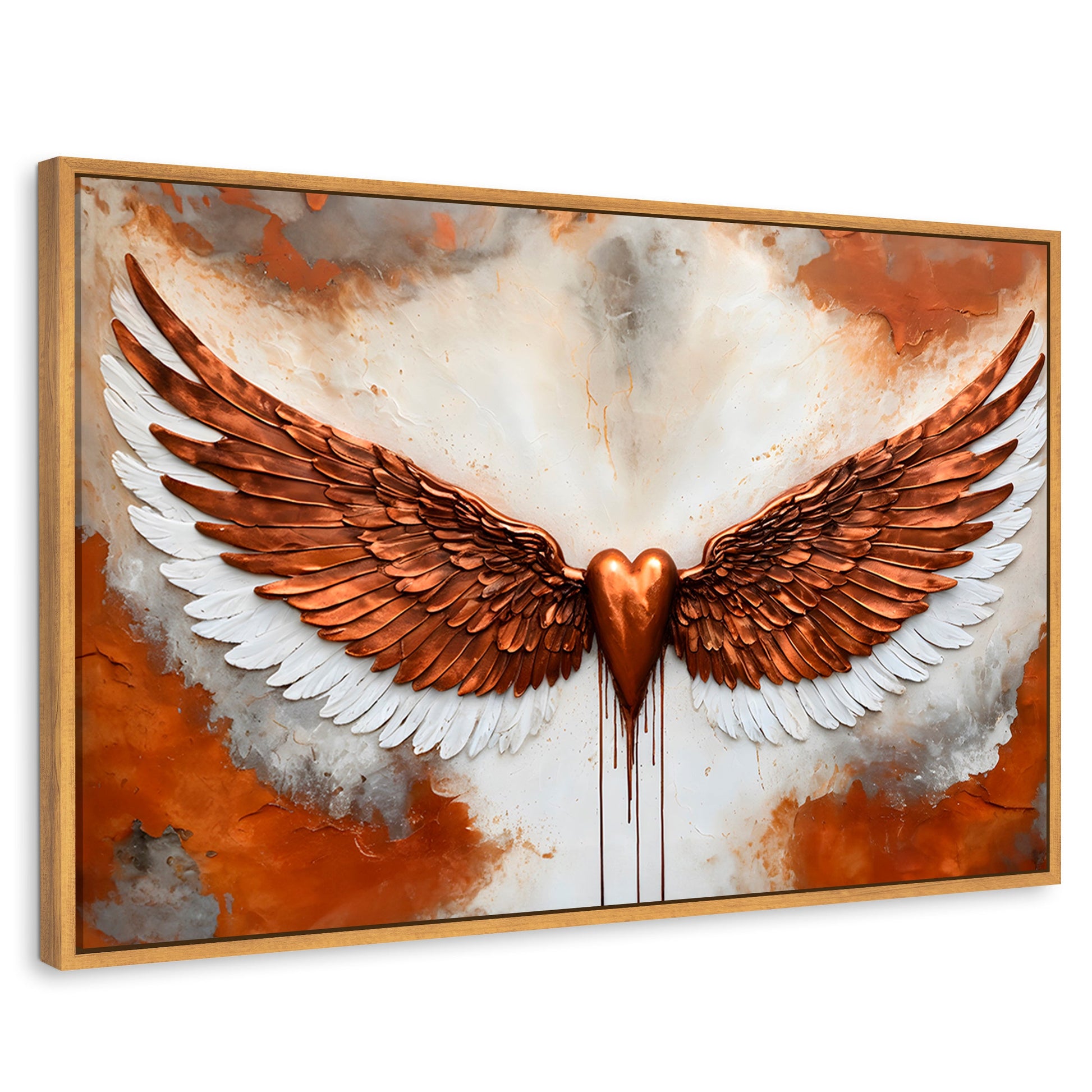 Cuadros Decorativos Canvas Revolution | Alas Angel Fuerza | Rectangular | Portada | Marco Madera