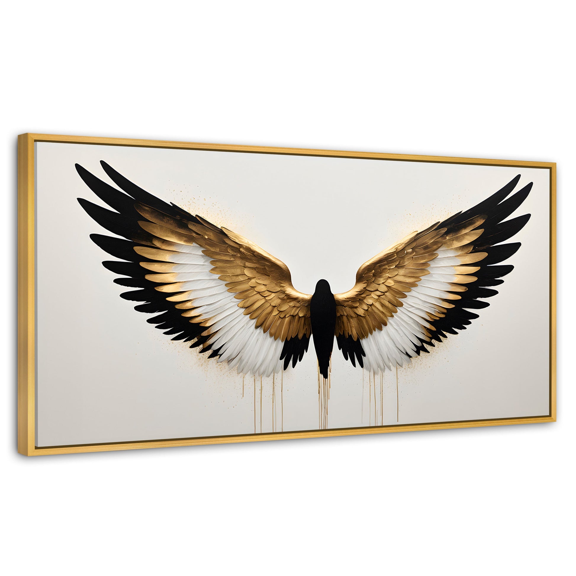 Cuadros Decorativos Canvas Revolution | Alas Angel Fusion | Panoramico | Portada | Marco Madera