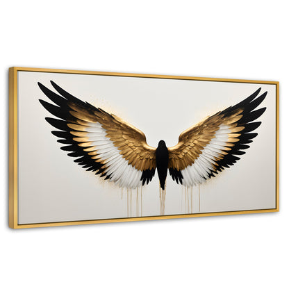 Cuadros Decorativos Canvas Revolution | Alas Angel Fusion | Panoramico | Portada | Marco Madera