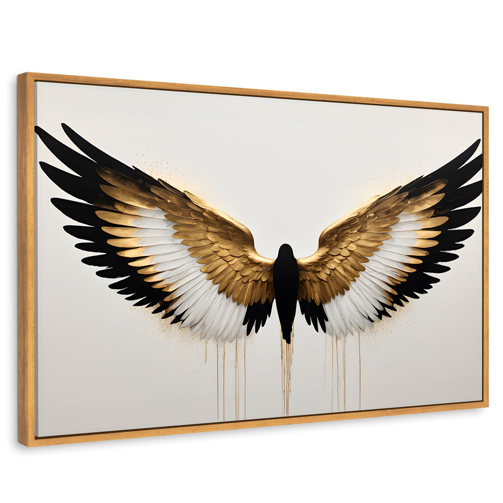 Cuadros Decorativos Canvas Revolution | Alas Angel Fusion | Rectangular | Portada | Marco Madera