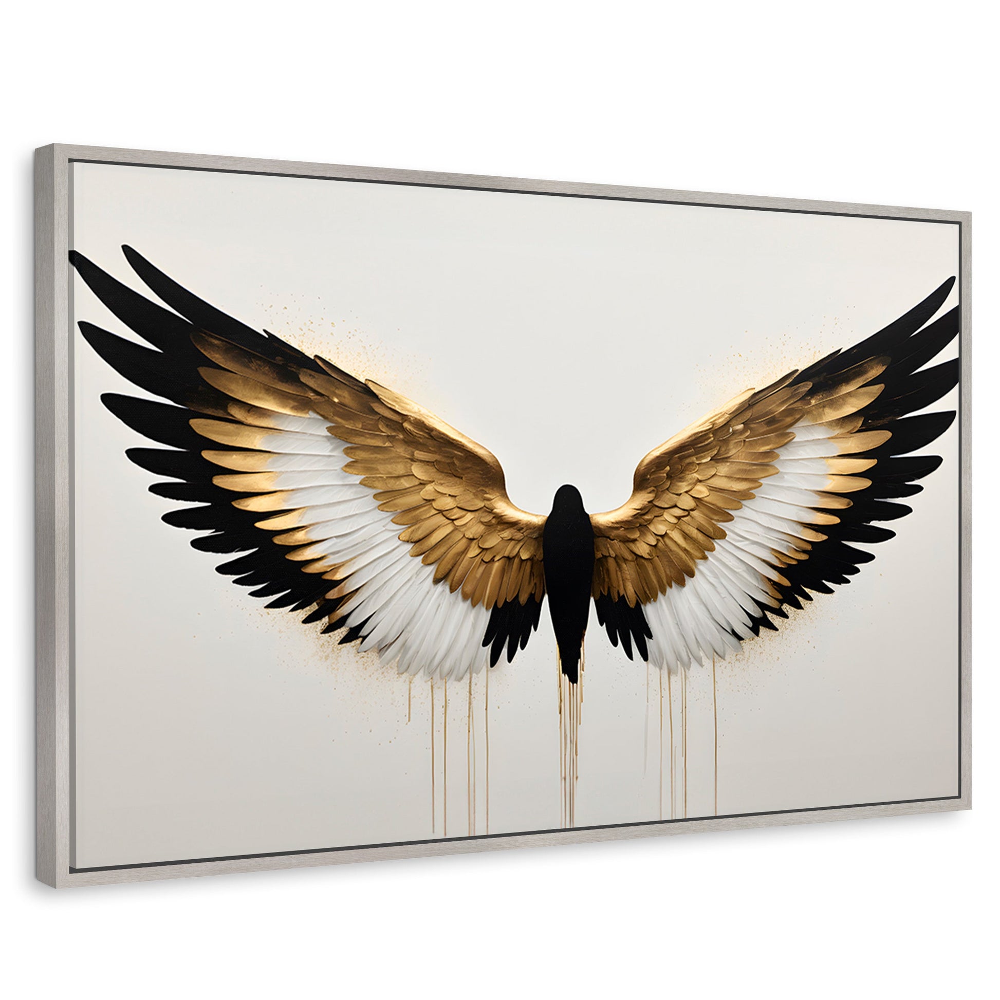 Cuadros Decorativos Canvas Revolution | Alas Angel Fusion | Rectangular | Portada | Marco Plateado