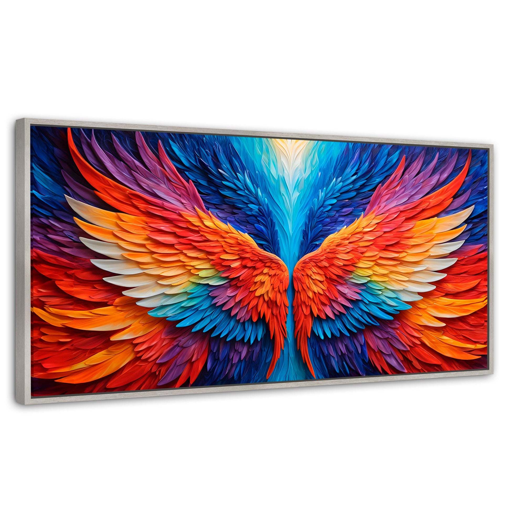Cuadros Decorativos Canvas Revolution | Alas Angel Guardian | Panoramico | Portada | Marco Blanco