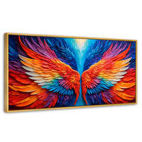 Cuadros Decorativos Canvas Revolution | Alas Angel Guardian | Panoramico | Portada | Marco Madera