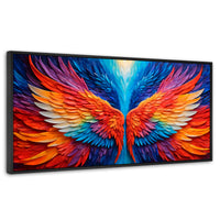 Cuadros Decorativos Canvas Revolution | Alas Angel Guardian | Panoramico | Portada | Marco Plateado