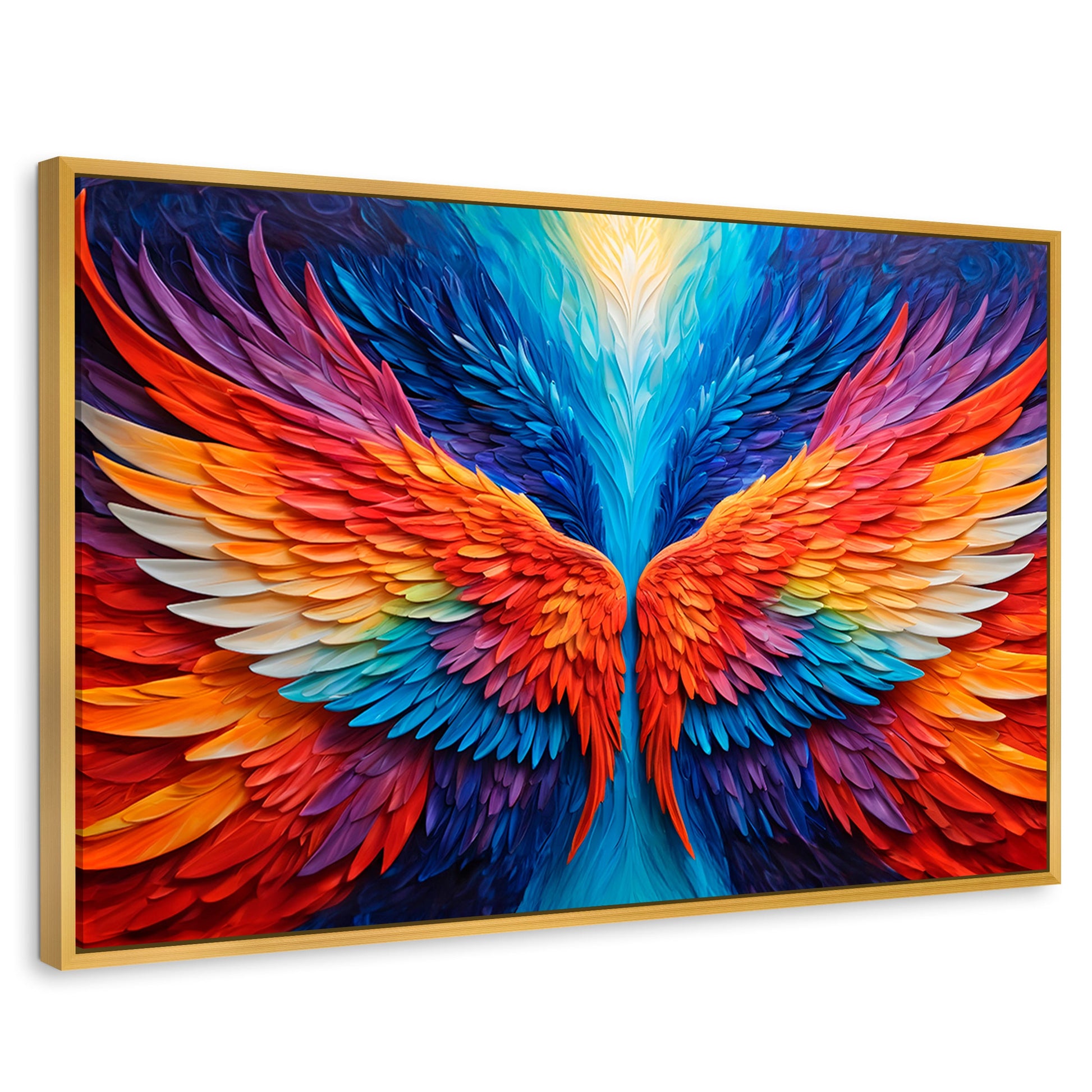 Cuadros Decorativos Canvas Revolution | Alas Angel Guardian | Rectangular | Portada | Marco Dorado