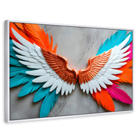 Cuadros Decorativos Canvas Revolution | Alas Angel Infinito | Rectangular | Portada | Marco Blanco