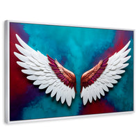 Cuadros Decorativos Canvas Revolution | Alas Angel Intenso | Rectangular | Portada | Marco Blanco