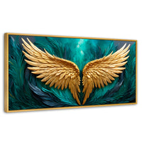 Cuadros Decorativos Canvas Revolution | Alas Angel Libre | Panoramico | Portada | Marco Madera