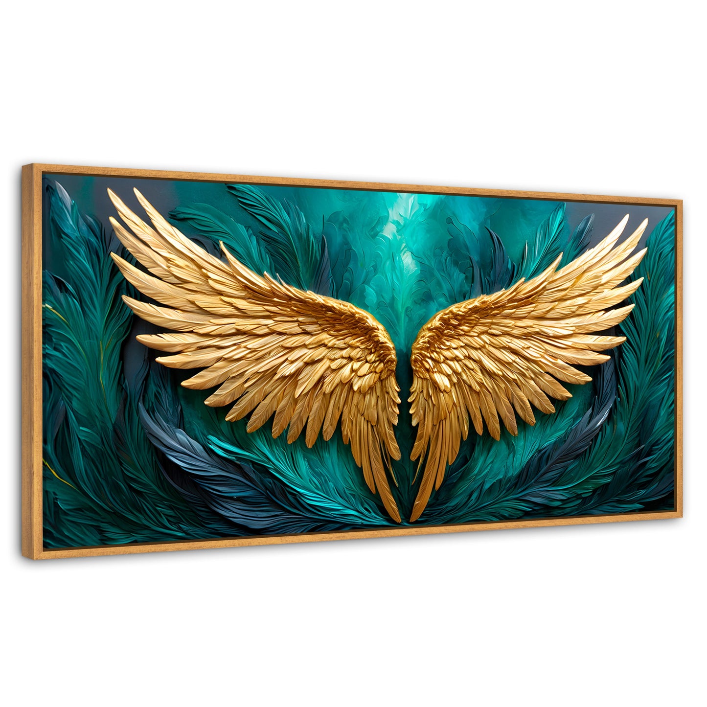 Cuadros Decorativos Canvas Revolution | Alas Angel Libre | Panoramico | Portada | Marco Negro