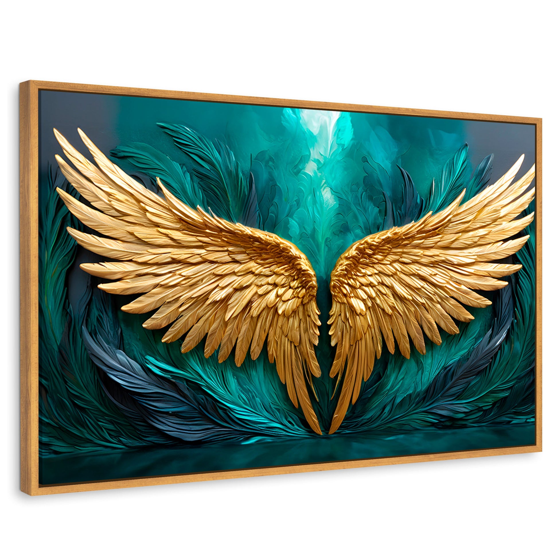 Cuadros Decorativos Canvas Revolution | Alas Angel Libre | Rectangular | Portada | Marco Madera