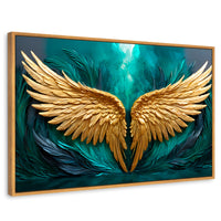 Cuadros Decorativos Canvas Revolution | Alas Angel Libre | Rectangular | Portada | Marco Madera