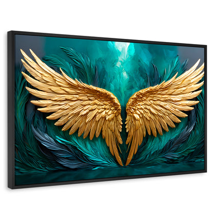 Cuadros Decorativos Canvas Revolution | Alas Angel Libre | Rectangular | Portada | Marco Negro