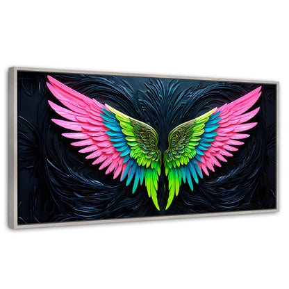 Cuadros Decorativos Canvas Revolution | Alas Angel Lucido | Panoramico | Portada | Marco Blanco