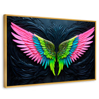 Cuadros Decorativos Canvas Revolution | Alas Angel Lucido | Rectangular | Portada | Marco Dorado