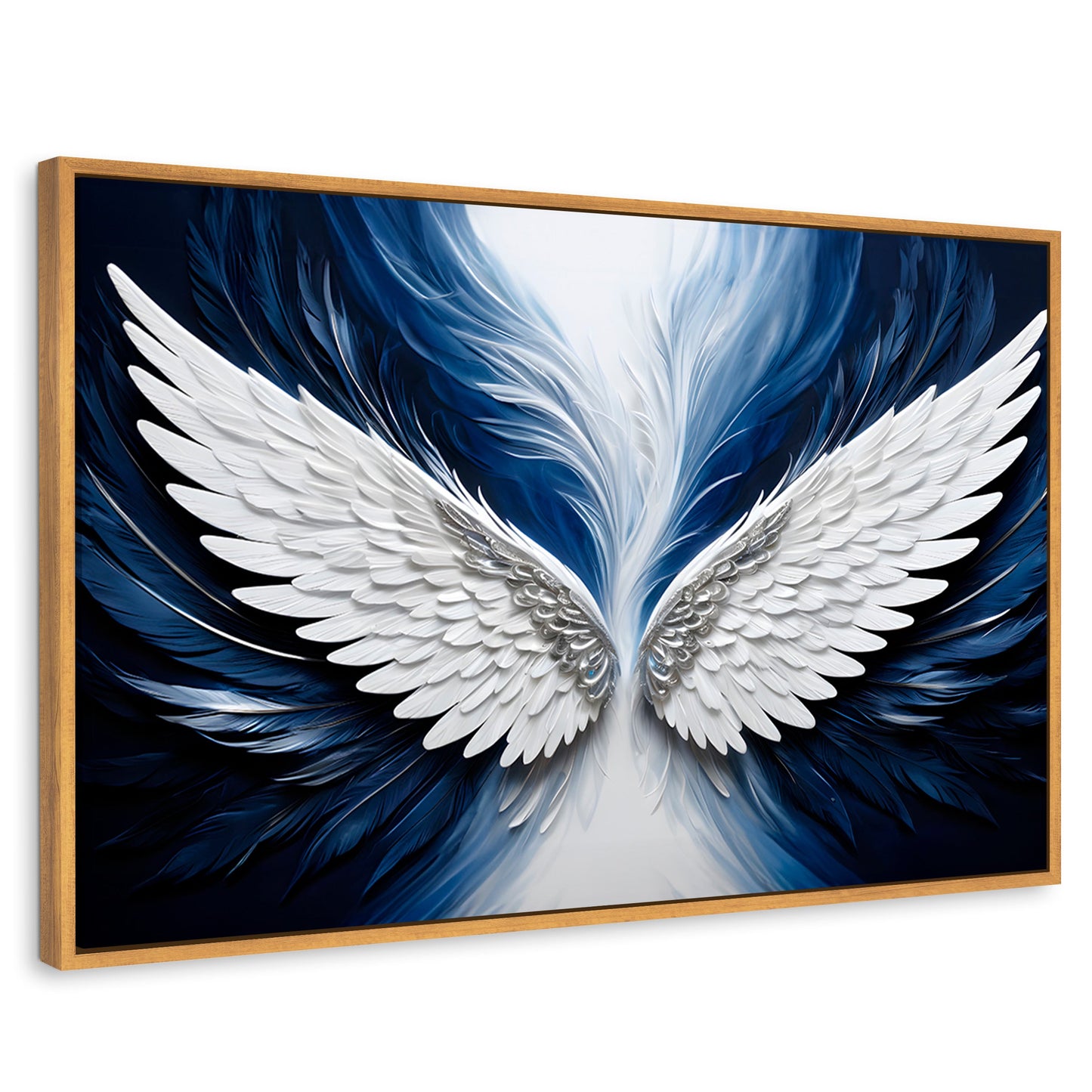 Cuadros Decorativos Canvas Revolution | Alas Angel Marina | Rectangular | Portada | Marco Madera