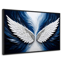 Cuadros Decorativos Canvas Revolution | Alas Angel Marina | Rectangular | Portada | Marco Negro