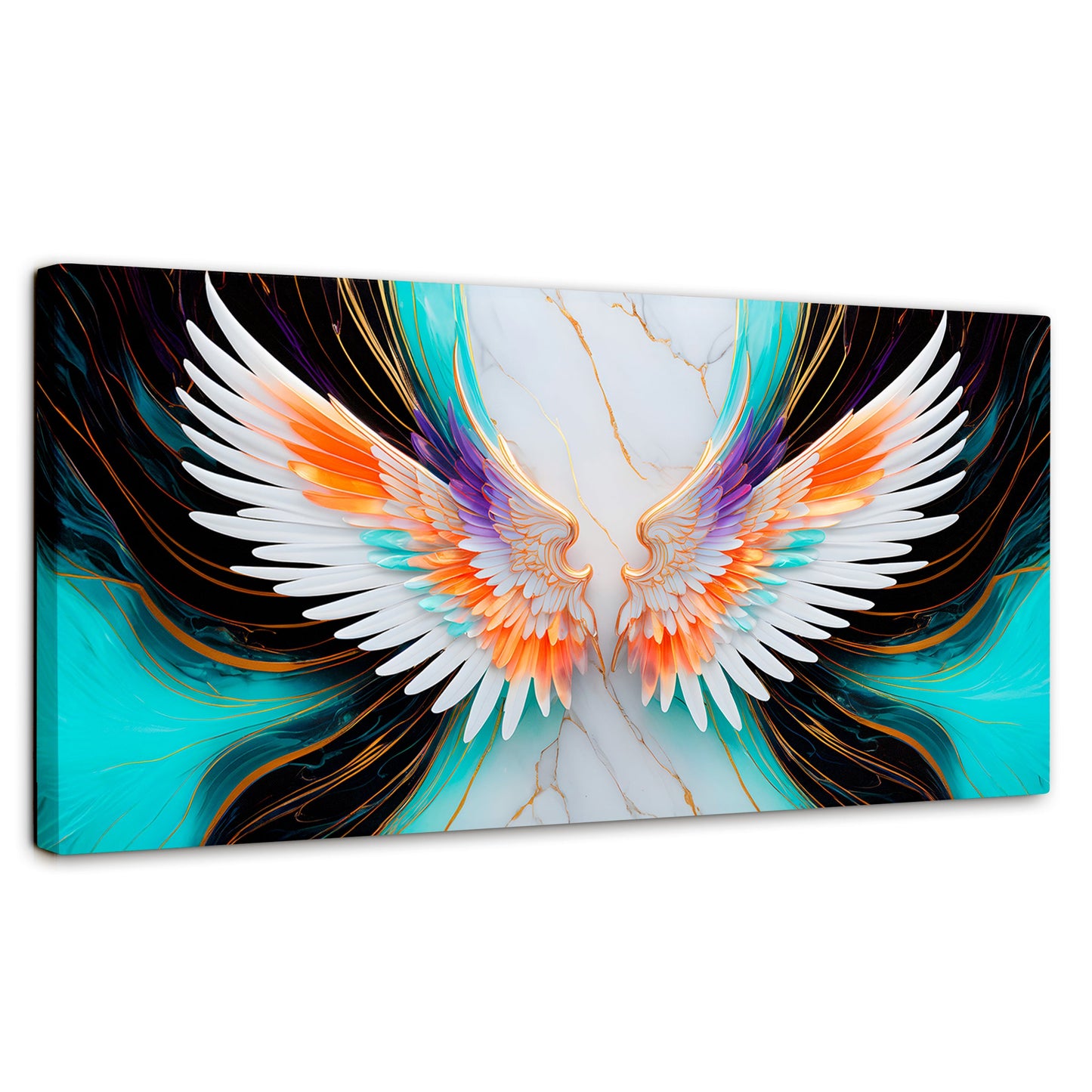 Cuadros Decorativos Canvas Revolution | Alas Angel Marmol | Panoramico | Portada | Marco SinMarco