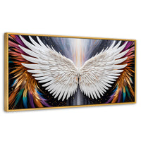 Cuadros Decorativos Canvas Revolution | Alas Angel Mistico | Panoramico | Portada | Marco Madera
