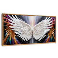 Cuadros Decorativos Canvas Revolution | Alas Angel Mistico | Panoramico | Portada | Marco Negro