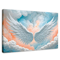 Cuadros Decorativos Canvas Revolution | Alas Angel Nubes | Rectangular | Portada | Marco SinMarco