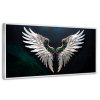 Cuadros Decorativos Canvas Revolution | Alas Angel Profundo | Panoramico | Portada | Marco Dorado