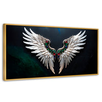 Cuadros Decorativos Canvas Revolution | Alas Angel Profundo | Panoramico | Portada | Marco Madera