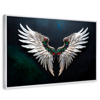 Cuadros Decorativos Canvas Revolution | Alas Angel Profundo | Rectangular | Portada | Marco Blanco
