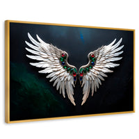 Cuadros Decorativos Canvas Revolution | Alas Angel Profundo | Rectangular | Portada | Marco Dorado
