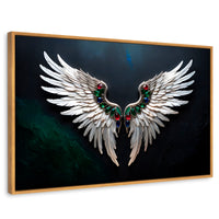 Cuadros Decorativos Canvas Revolution | Alas Angel Profundo | Rectangular | Portada | Marco Madera