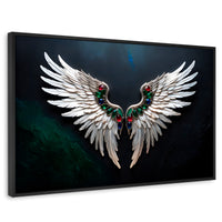 Cuadros Decorativos Canvas Revolution | Alas Angel Profundo | Rectangular | Portada | Marco Negro