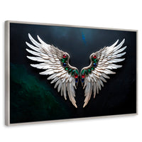 Cuadros Decorativos Canvas Revolution | Alas Angel Profundo | Rectangular | Portada | Marco Plateado
