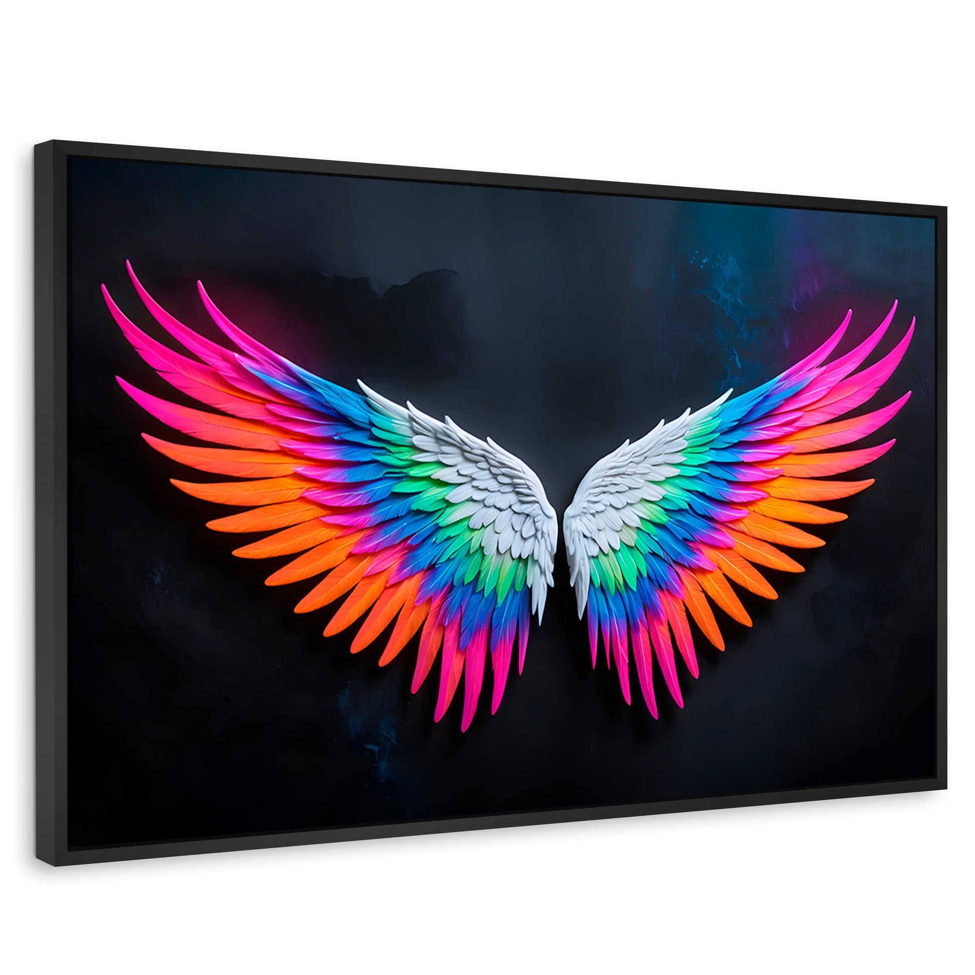 Cuadros Decorativos Canvas Revolution | Alas Angel Pureza | Rectangular | Portada | Marco Negro