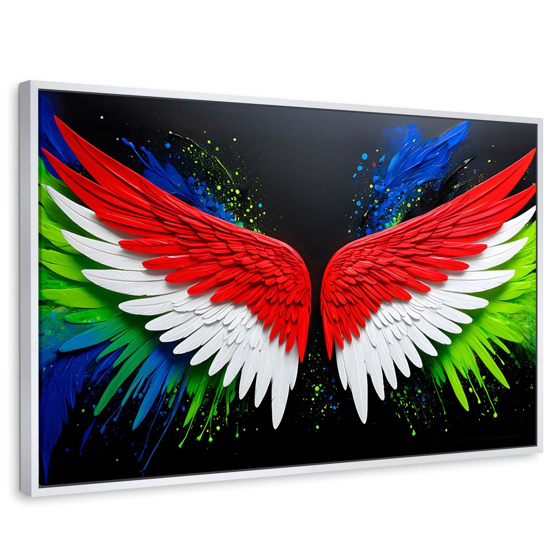 Cuadros Decorativos Canvas Revolution | Alas Angel Radiante | Rectangular | Portada | Marco Blanco